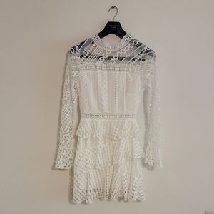 Elegant White Lace Dress